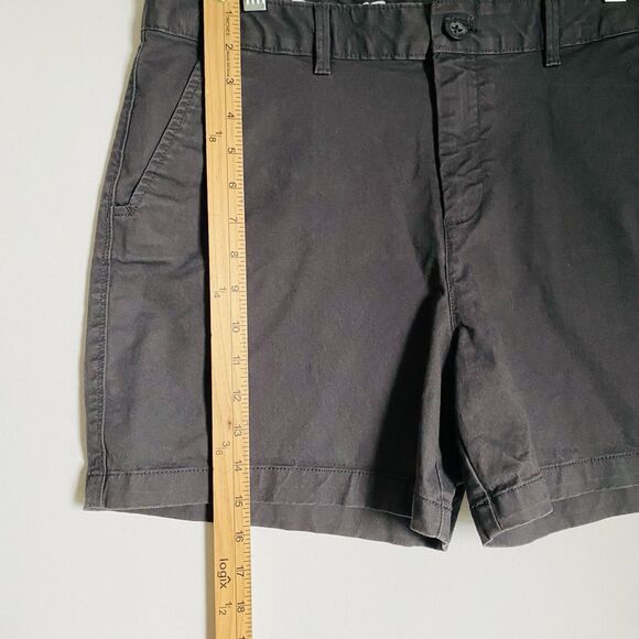 Eddie Bauer Chino Short Women size 12 Taupe Slightly Curvy Stretch Inseam 5" - Picture 7 of 9